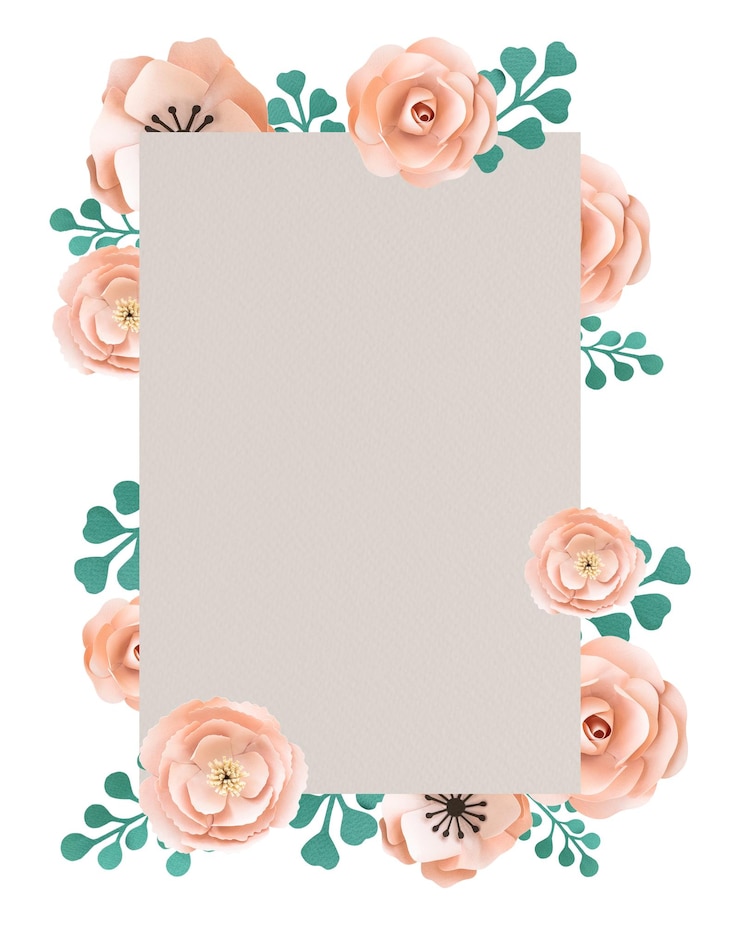 Foto cornice di fiori elemento png sfondo trasparente