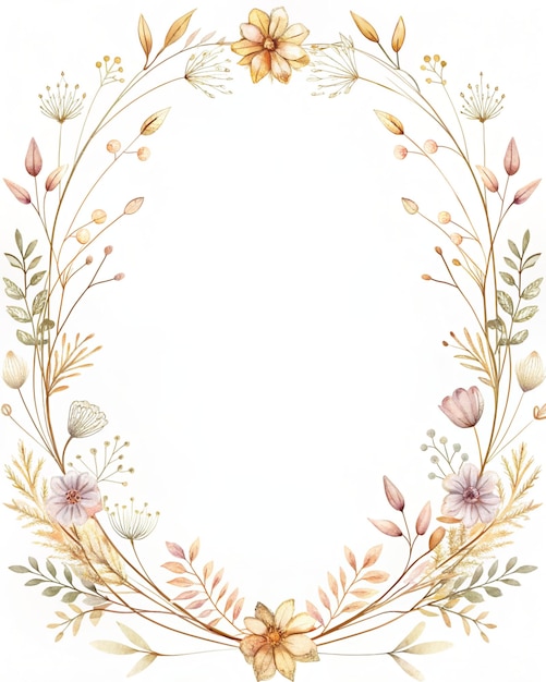 cornice di invito con fiori delicati