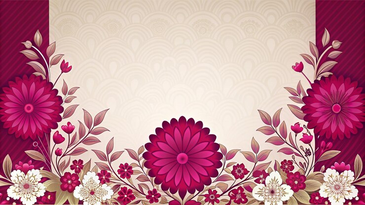 Cornice di nozze di lusso fiori e foglie sfondo della carta d'invito