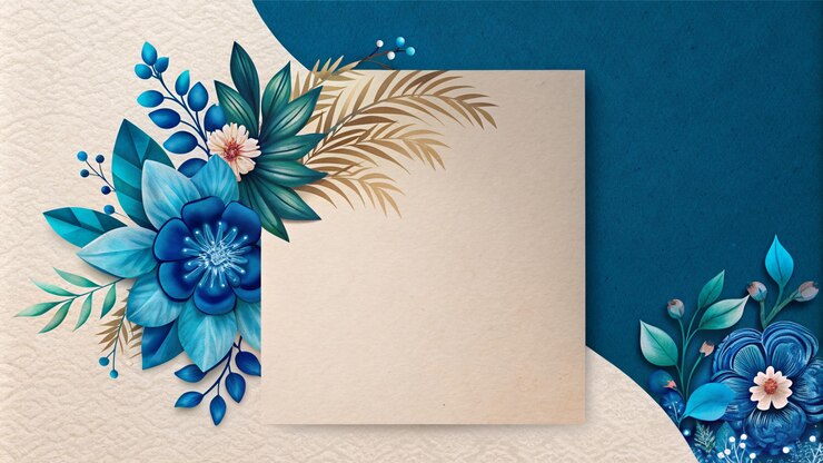 Cornice di nozze di lusso fiori e foglie sfondo della carta d'invito