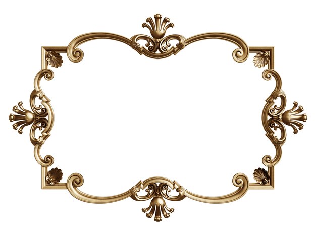 Cornice dorata classica con decorazioni ornamentali