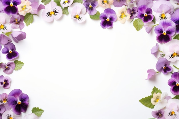 cornice fatta di fiori viola