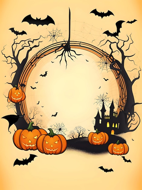 Cornice felice di halloween con spazio di copia