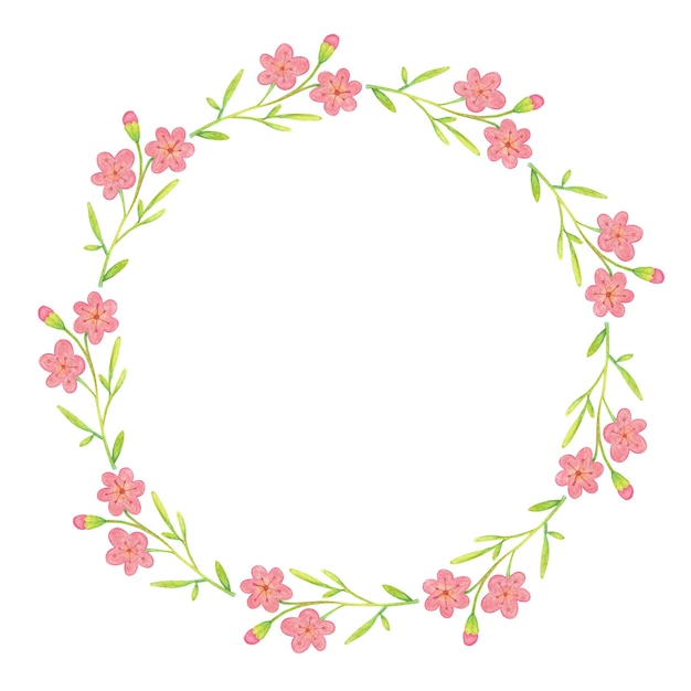 Cornice floreale illustrazione fiore rosa