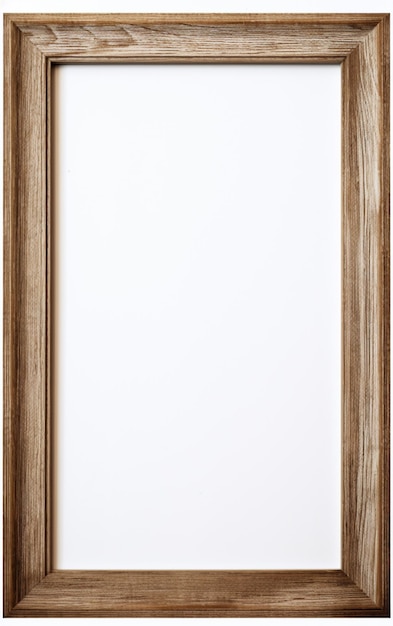 Cornice in legno per immagini su sfondo bianco