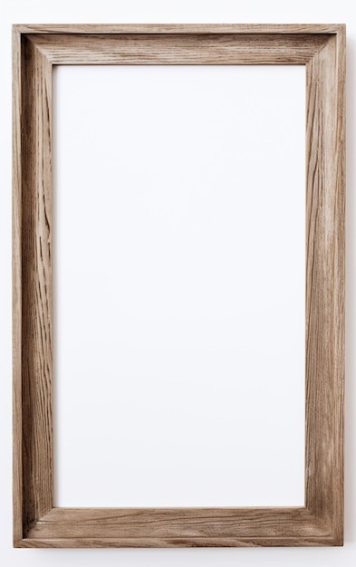 Cornice in legno per immagini su sfondo bianco