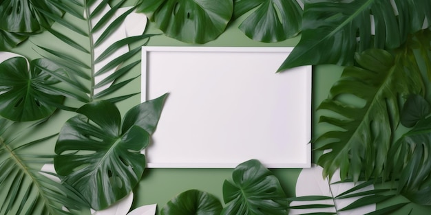 Cornice naturale tropicale Illustrazione AI Generative