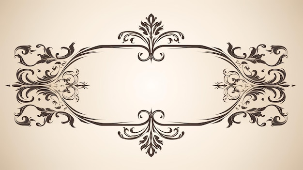 Cornice ornamentale classica elegante bordo calligrafico vintage