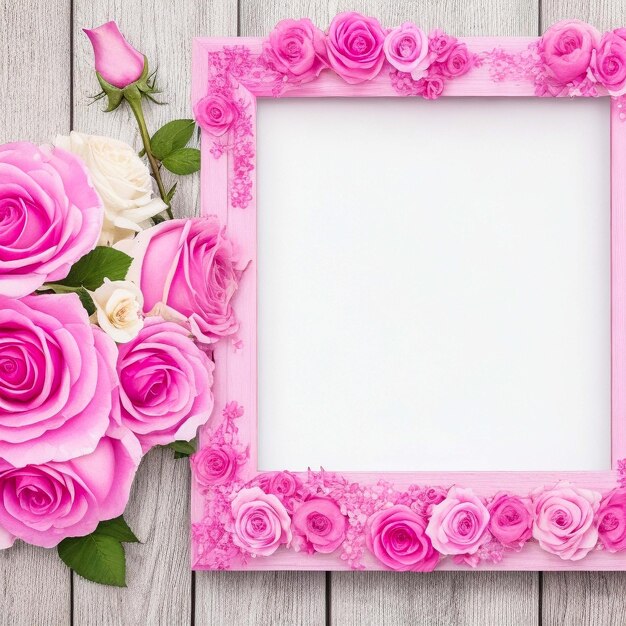 Cornice per la festa della mamma con colori rosa bianco e fucsia