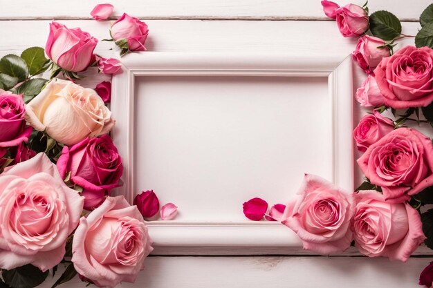 Cornice per la festa della mamma con colori rosa bianco e fucsia