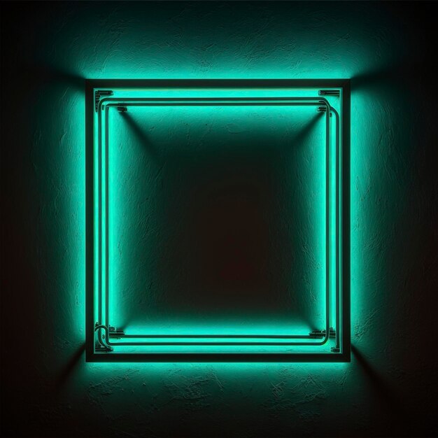 cornice quadrata luce al neon