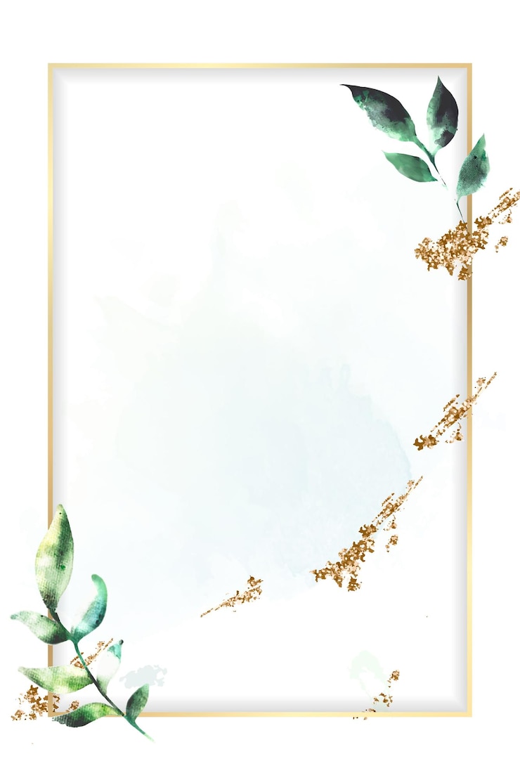 Foto cornice rettangolare estetica png clipart oro botanico design luccicante