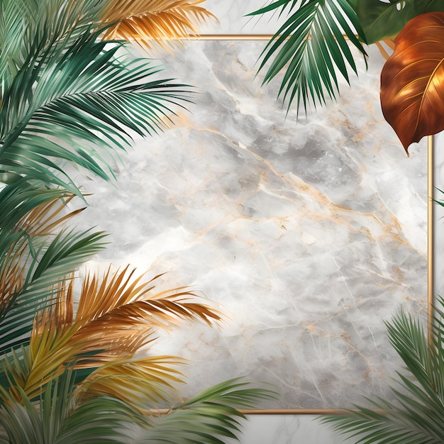 cornice tropicale in marmo di lusso per celebrazioni e inviti