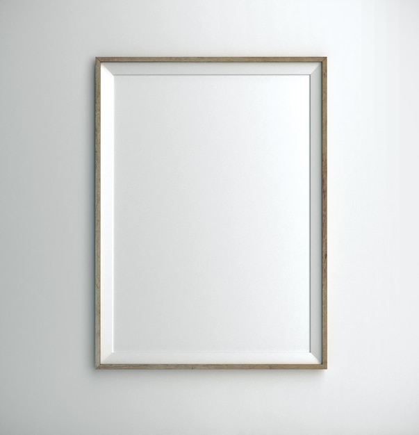 Cornice vuota in interni bianchi