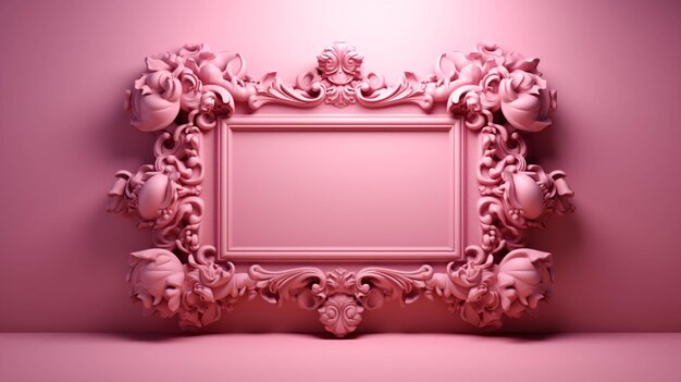 Cornice vuota rosa 3d