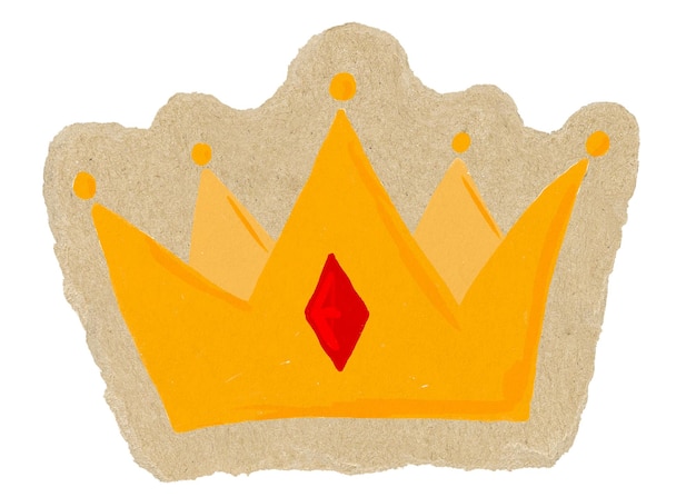 Corona adesivo png carta strappata sfondo trasparente