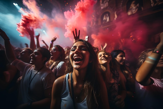 Corona che balla alla festa in discoteca