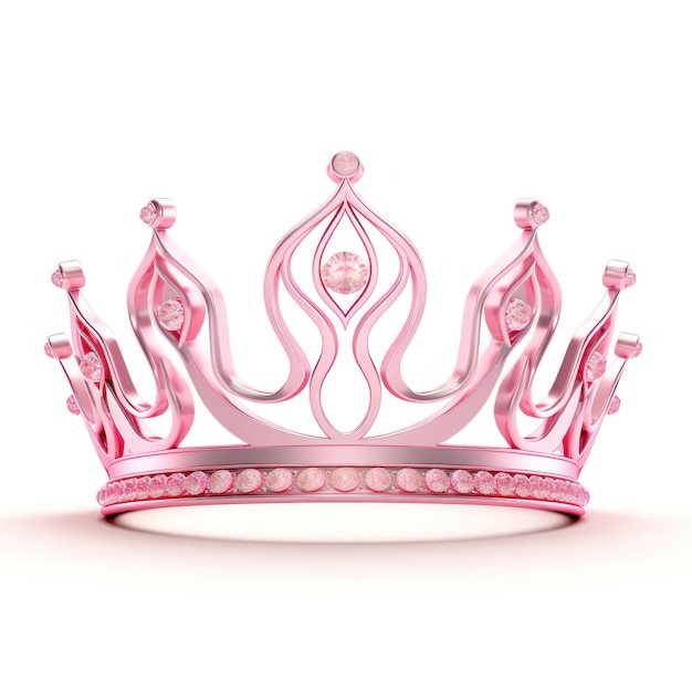 Corona di principessa rosa isolata