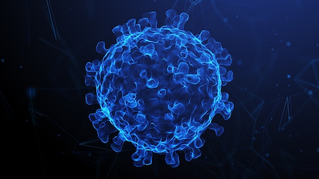 Corona virus coronavirus COVID-2019 nel microscopio