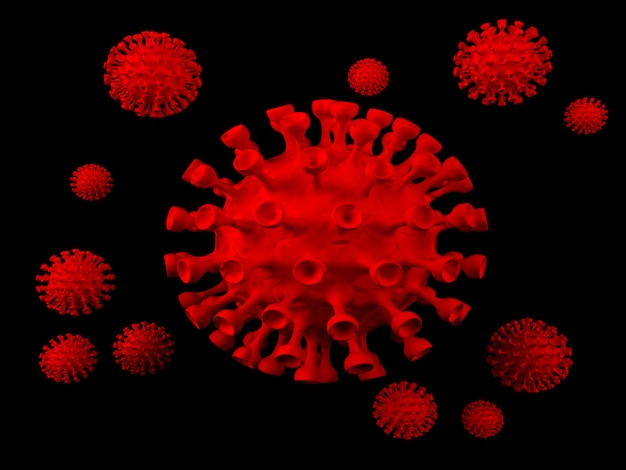 Coronavirus 2019-nCov nuovo concetto di coronavirus resposible. rendering 3d di concetto.