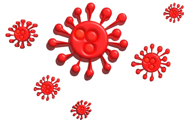 Coronavirus 2019ncov Infezione influenzale Illustrazione medica 3D