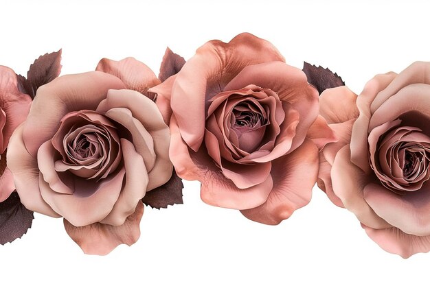 Corone di fiori di rosa di lusso isolato clipart