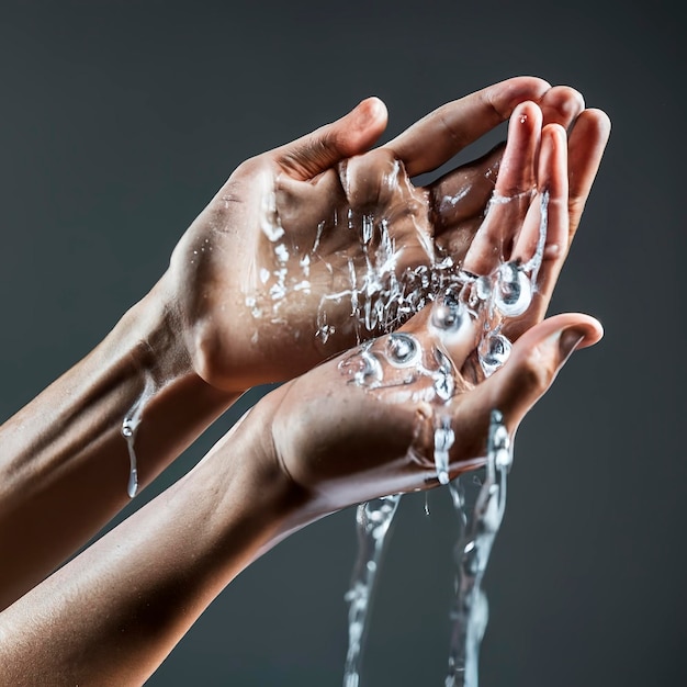 corpo femminile sexy con gocce d'acqua su sfondo nero