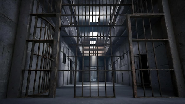 Corridoio interno della prigione 3D