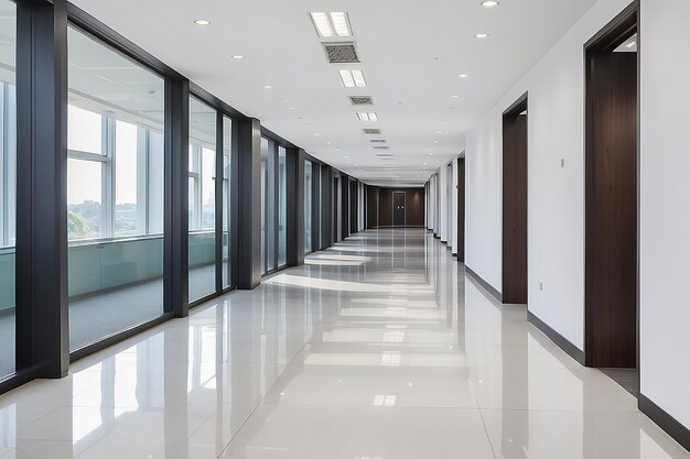 corridoio vuoto nell'edificio di uffici moderno