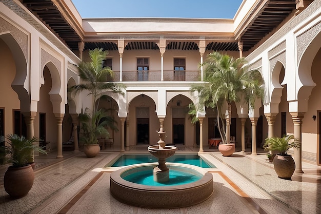 Cortile del Riad marocchino