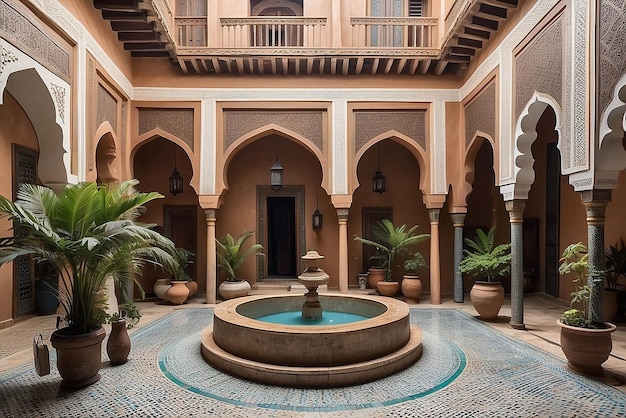 Cortile del Riad marocchino