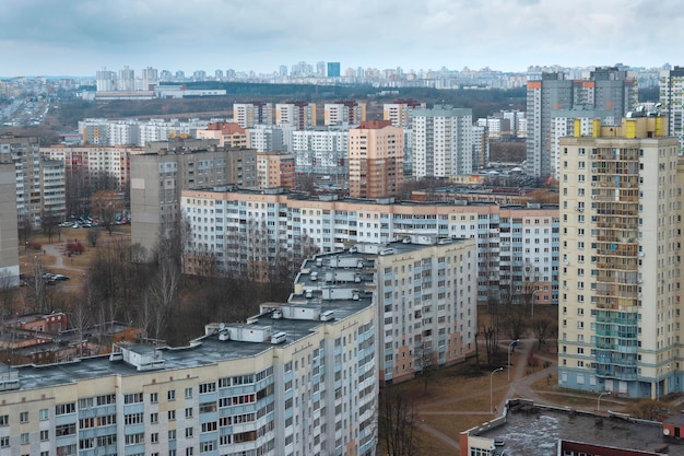 Cortili di Minsk dall'alto