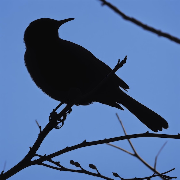 corvo nero su un ramo di albero corvo nero sul ramo di un albero