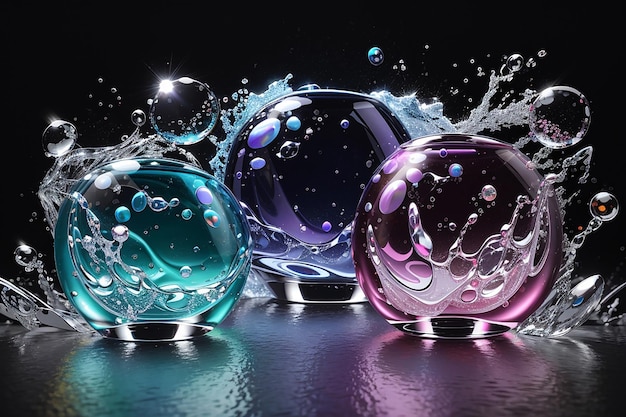 Cosmetic_essence_liquid_bolle_molecules_antio
