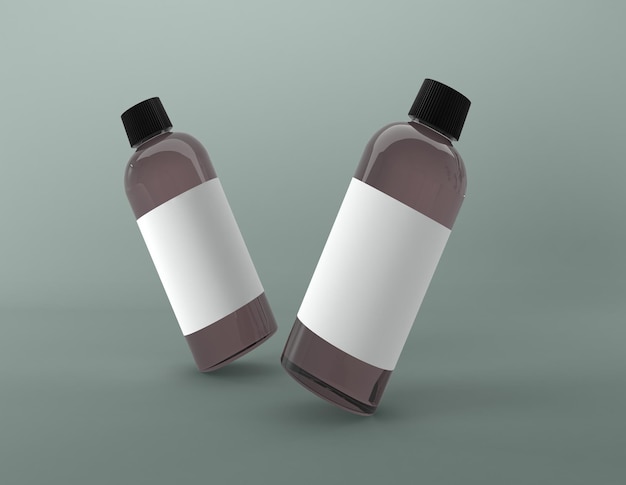 Cosmetici Bottiglia 3D Rendering illustrazione