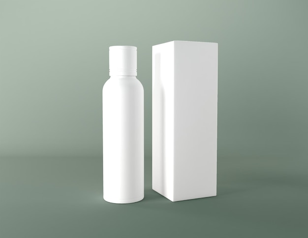 Cosmetici Bottiglie 3D Rendering illustrazione