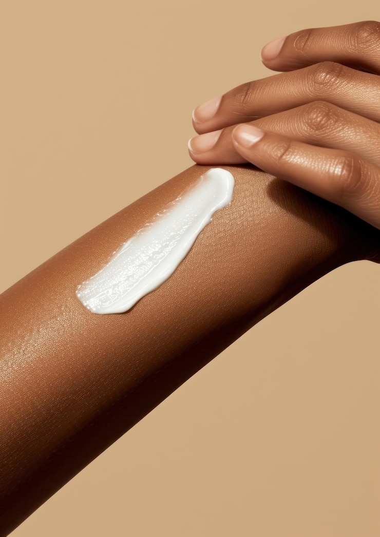 Foto cosmetici per la perfezione della pelle delle mani