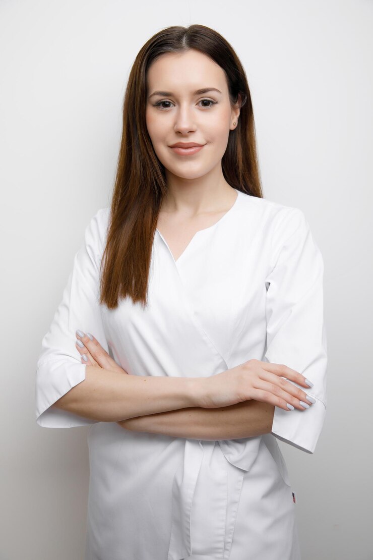 Foto cosmetologo, ritratto di un medico estetista