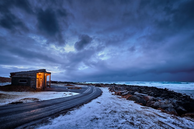 Costa del mare di Norvegia