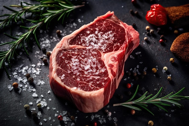 Costata di manzo di carne cruda Prodotti di macelleria gourmet e biologici