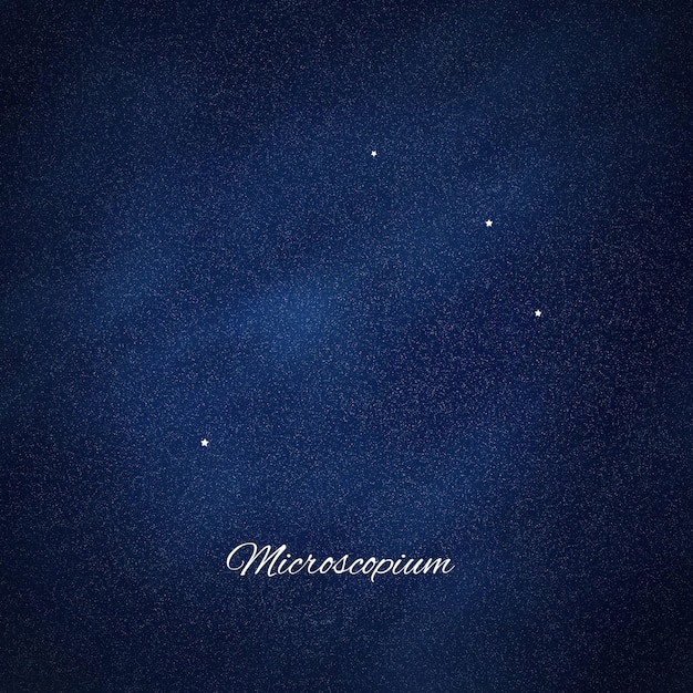 Costellazione del microscopio Ammasso di stelle Costellazione del microscopio