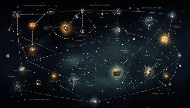 Costellazioni Triangolo estivo in un realistico aggiungi etichette di costellazioni