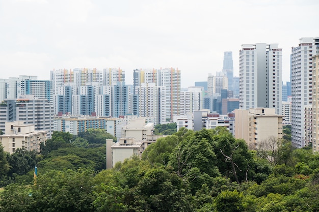 Costruire nella città di Singapore.