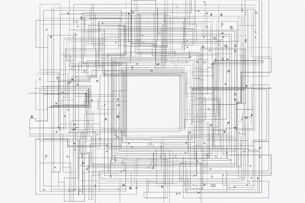 Costruzione architettonica 3D astratta Concetto architettura e progettazione moderna