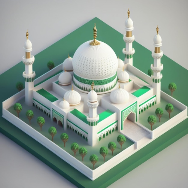 Costruzione di moschee 3D IA generativa