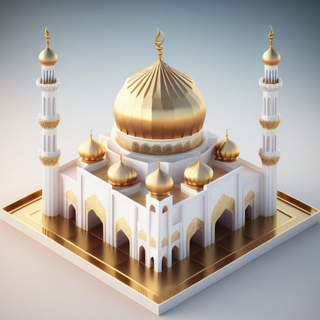 Costruzione di moschee isometriche 3D AI generativa