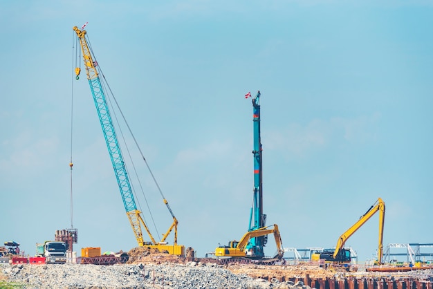 Costruzione di porti per l&#39;industria a Singapore