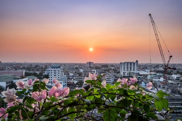 Costruzione e costruzione del paesaggio di Bangkok