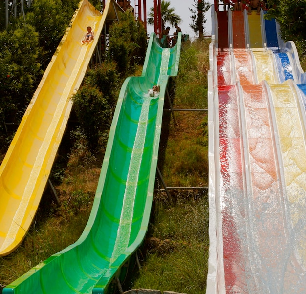 Costruzioni dell'Aquapark in piscina