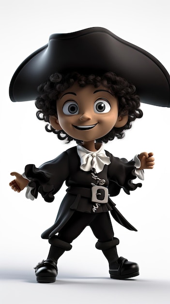 Costume di Halloween per ragazzo pirata dei cartoni animati 3D